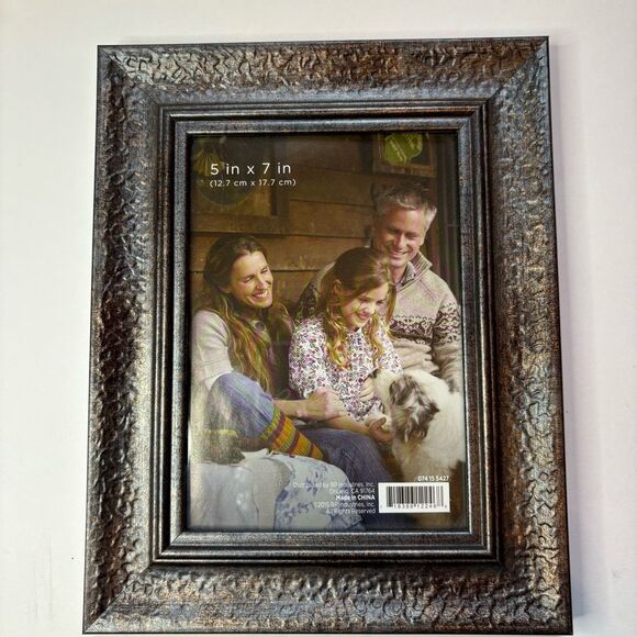 BP Industries 5x7 Brown Textured Picture Photo Frame - Picture 1 of 5